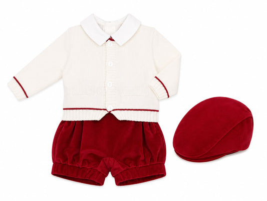 Marlù completo neonato 3pz con coppola elegante