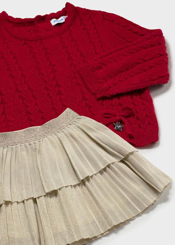 Mayoral Completo con gonna volant e maglione