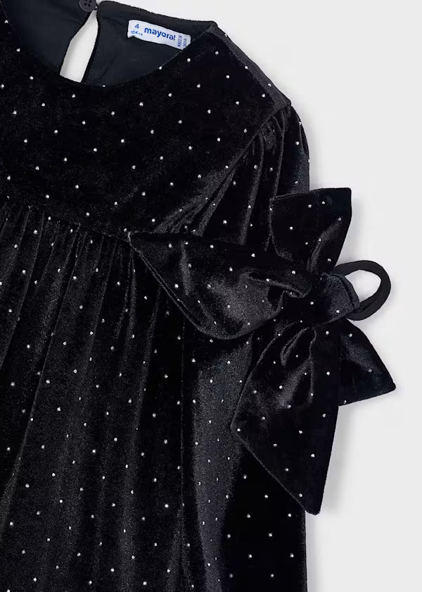 Mayoral Vestito in velluto con elastico per capelli