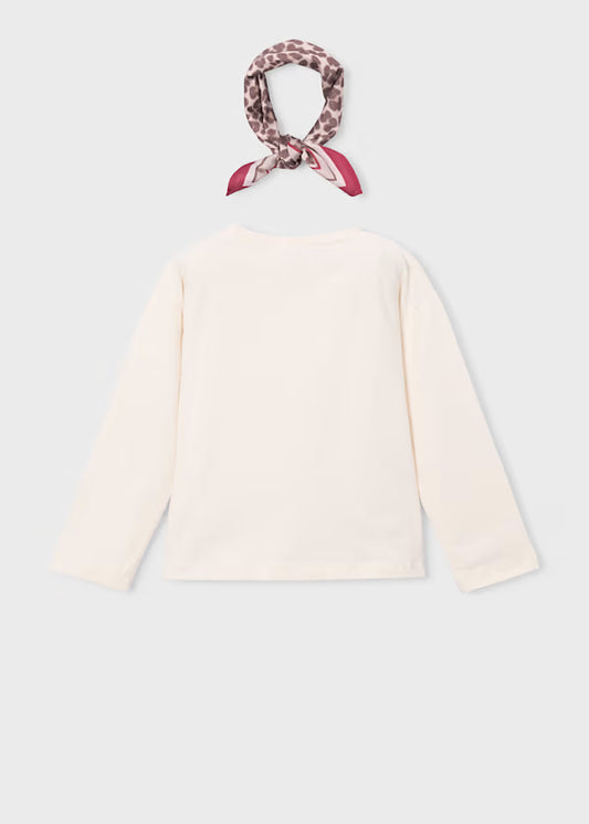 Mayoral Maglietta con foulard per bambina