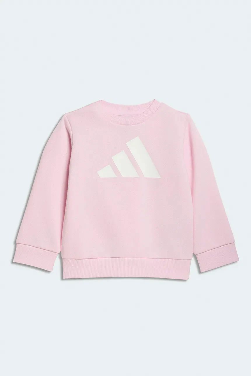 Adidas tuta girocollo in cotone felpato