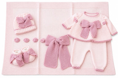 Bebé di Almy Set con completo 2pz, copertina, cappellino e scarpetta