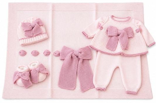 Bebé di Almy Set con completo 2pz, copertina, cappellino e scarpetta