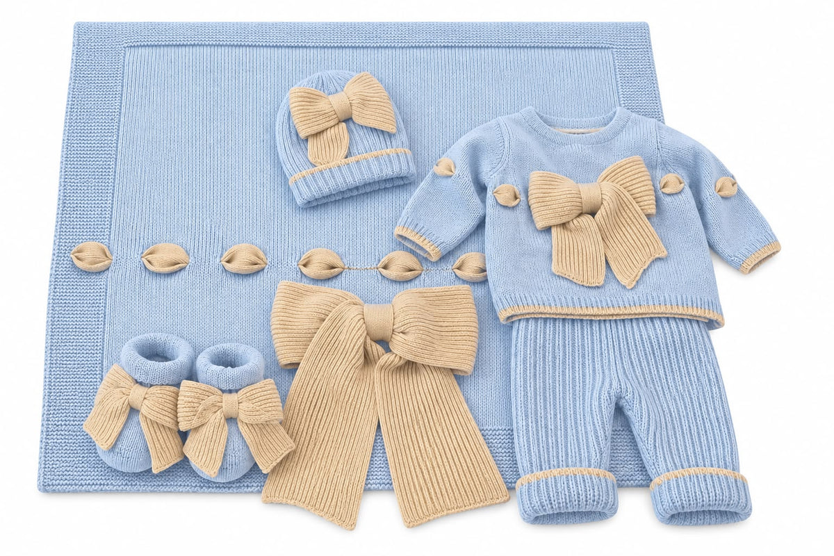 Bebè di Almy Set con completo 2pz, copertina, scarpetta, e cappellino neonato