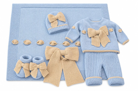 Bebè di Almy Set con completo 2pz, copertina, scarpetta, e cappellino neonato