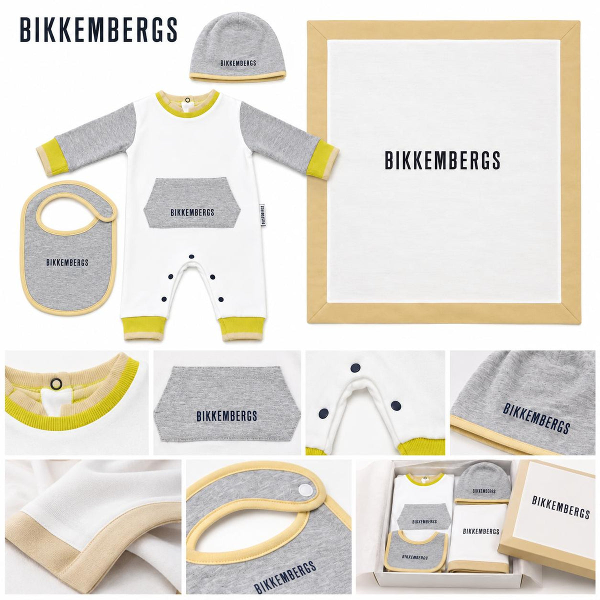 Bikkembergs Set con tutina, cappellino, bavetta e copertina