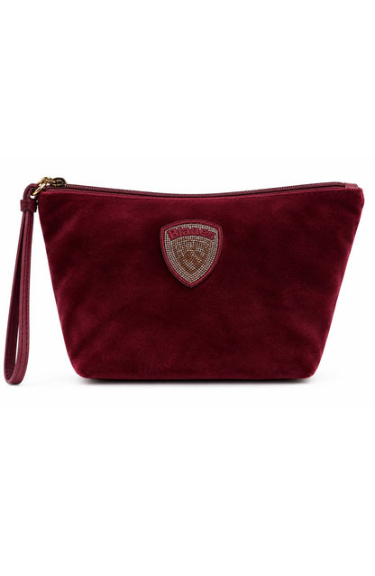Blauer Velvet polyester clutch