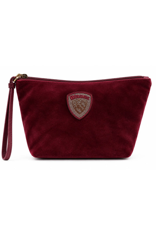 Blauer Velvet polyester clutch
