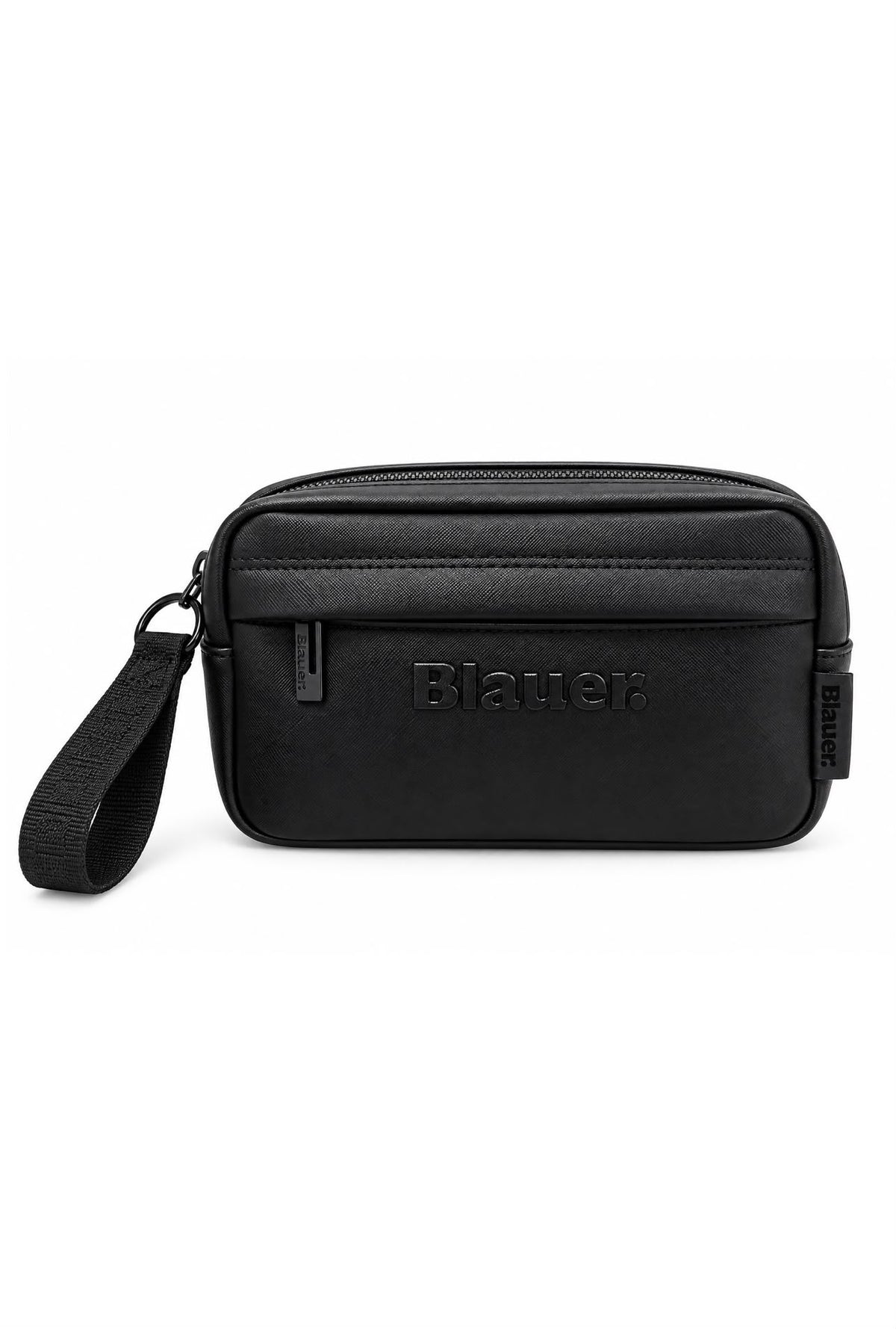 Blauer Saffiano leather clutch