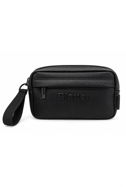 Blauer Saffiano leather clutch