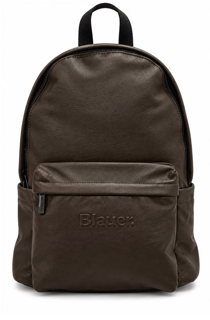 Blauer Zaino in pelle backpack