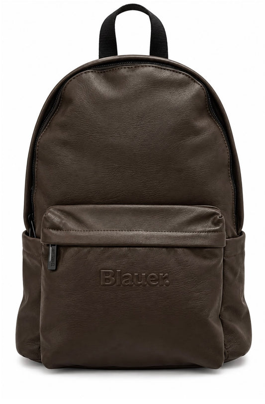 Blauer Zaino in pelle backpack