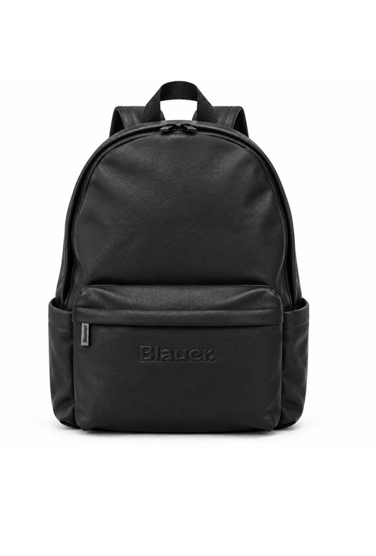 Blauer Zaino in pelle backpack