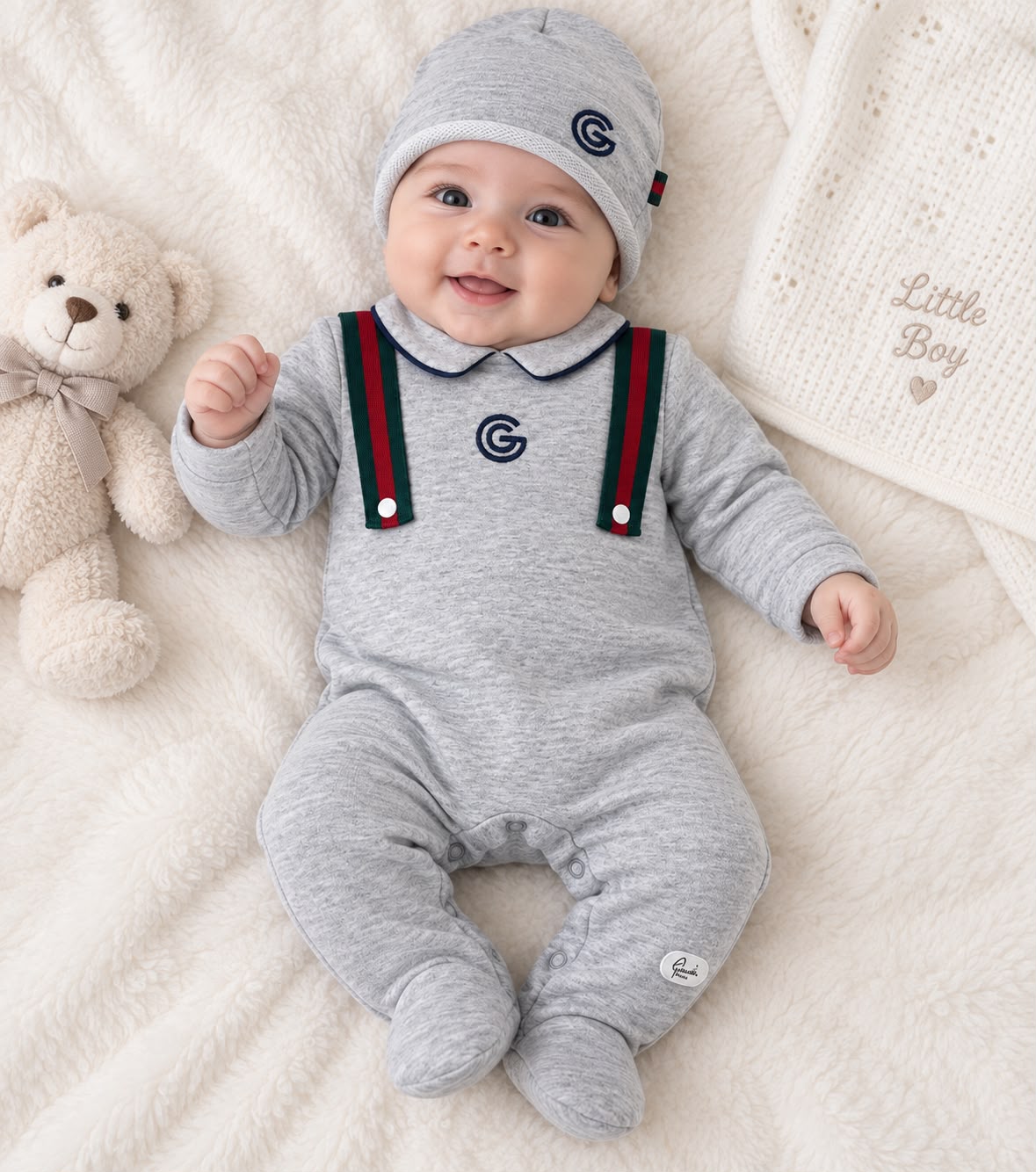 Gariella Gucci tutina in felpa neonato