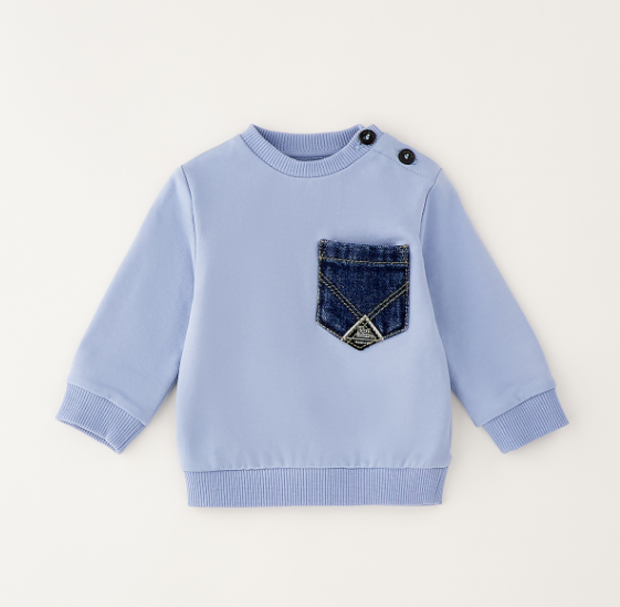 Roy Roger's Felpa con tasca jeans