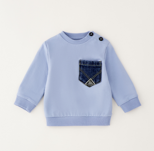 Roy Roger's Felpa con tasca jeans