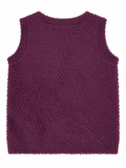 Kocca Gilet smanicato in maglia pelosa