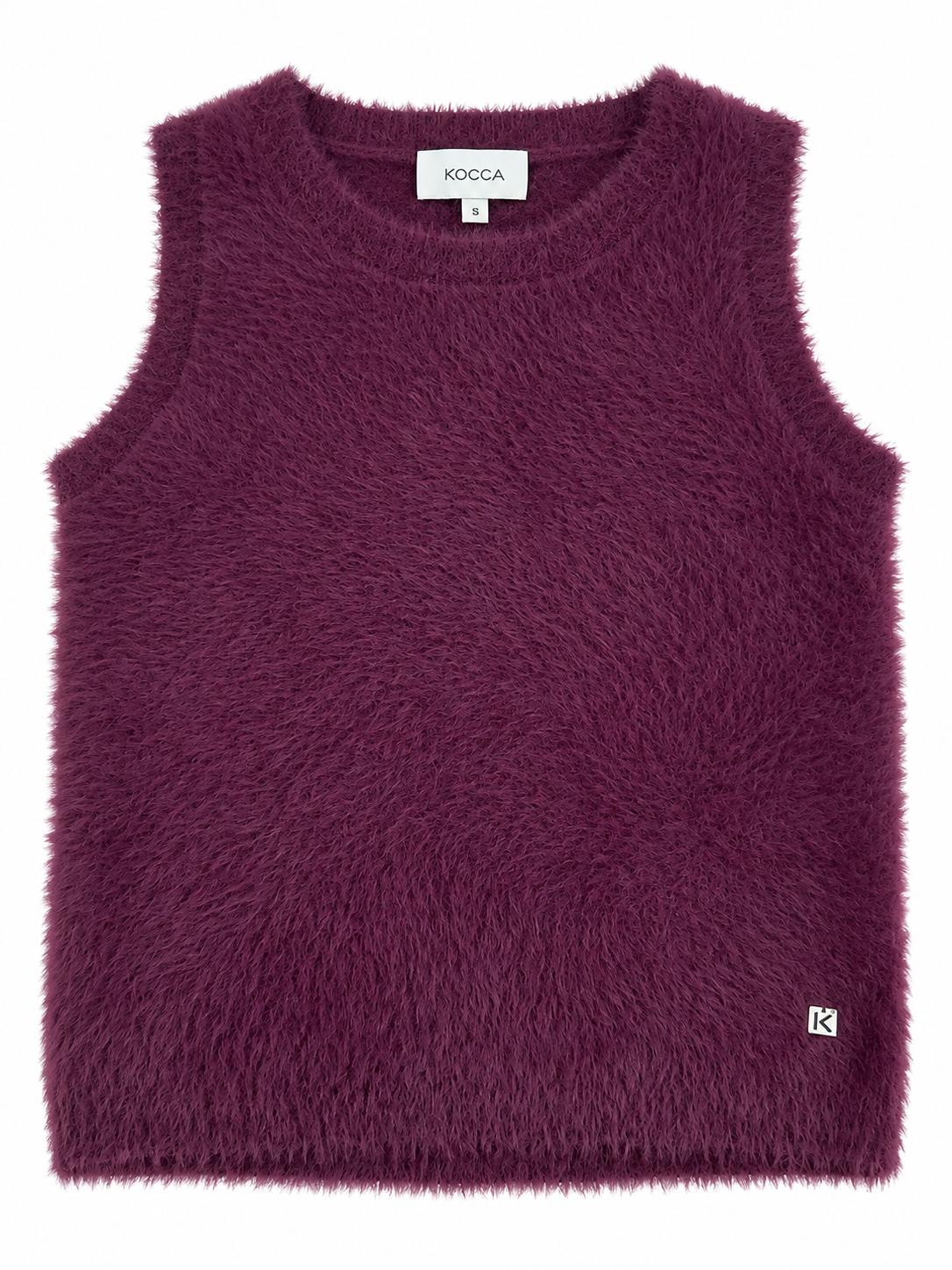 Kocca Gilet smanicato in maglia pelosa