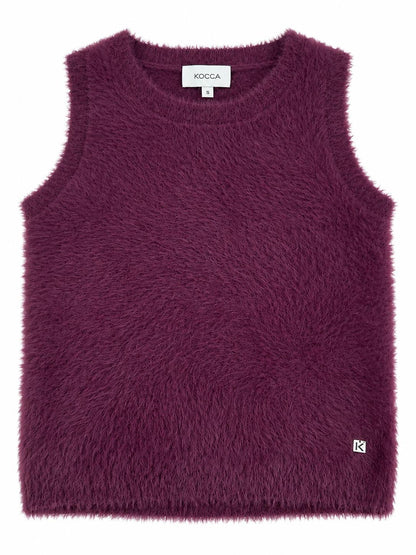 Kocca Gilet smanicato in maglia pelosa
