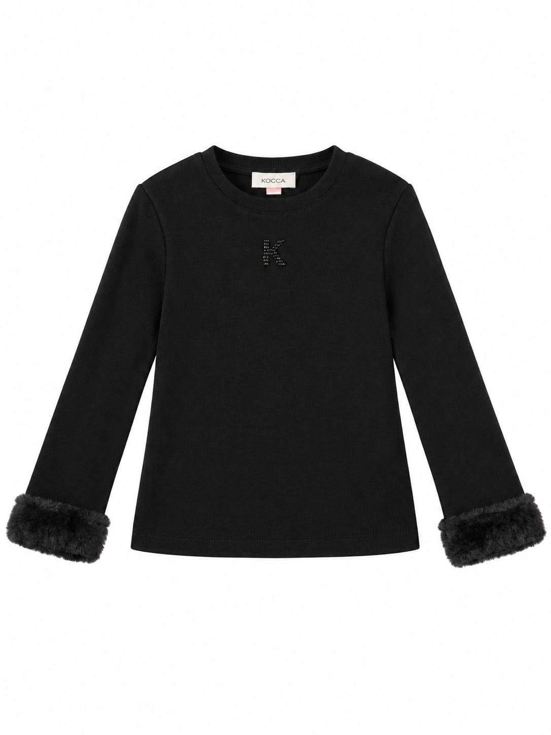 Kocca Maglia Costina Manica a pelliccia