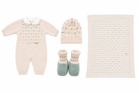 Marlù tutina neonato con copertina, scarpetta e cappellino
