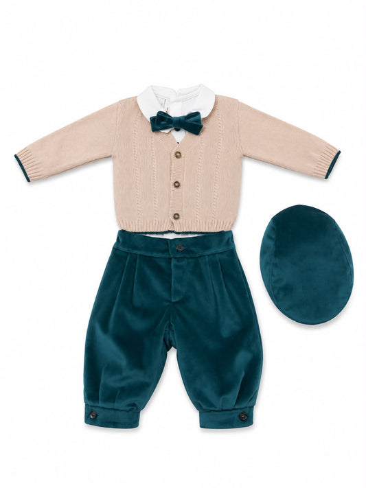 Marlù completo neonato 4pz elegante con coppola