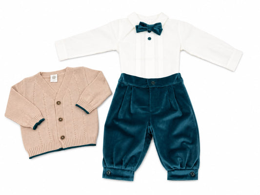 Marlù completo neonato 4pz elegante con coppola