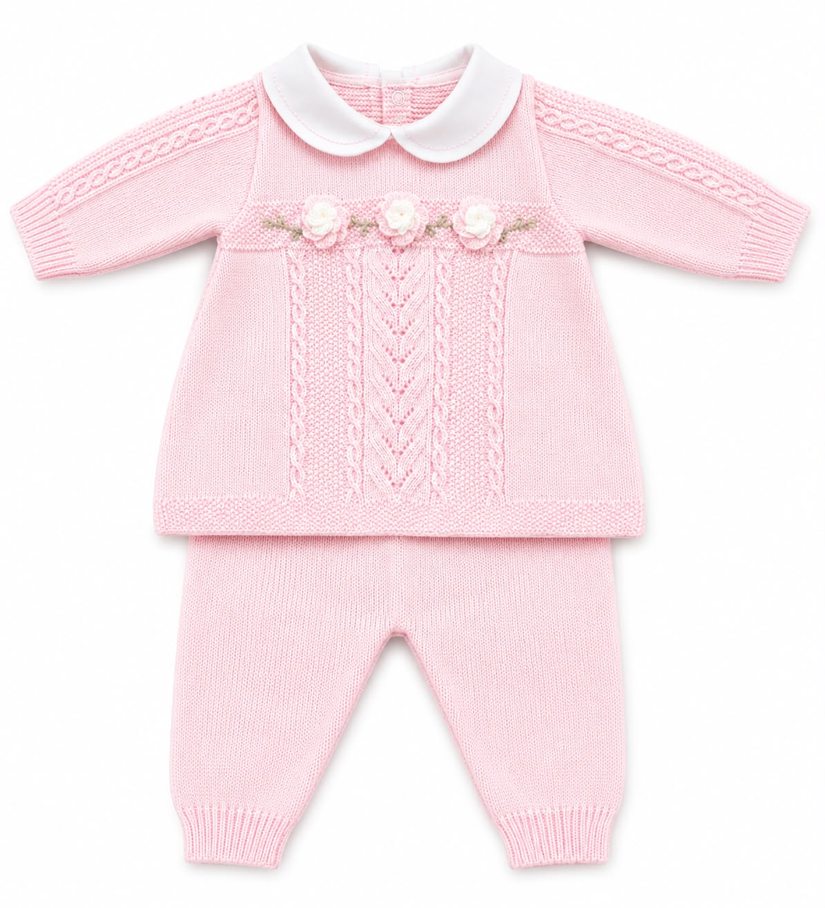 Marlù completo nascita neonata con scarpetta, cappellino pompon, bavetta e copertina