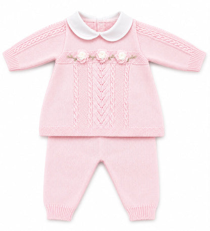 Marlù completo nascita neonata con scarpetta, cappellino pompon, bavetta e copertina