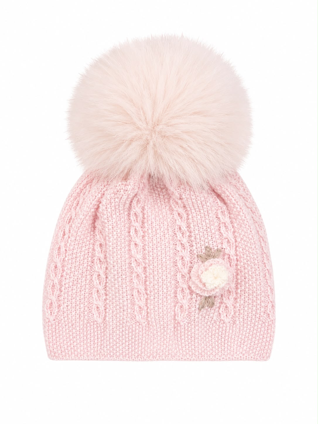 Marlù completo nascita neonata con scarpetta, cappellino pompon, bavetta e copertina