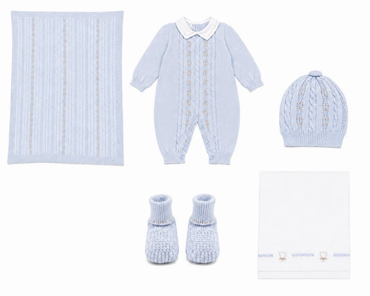 Marlù con tutina, scarpa, cappellino, copertina e lenzuolino