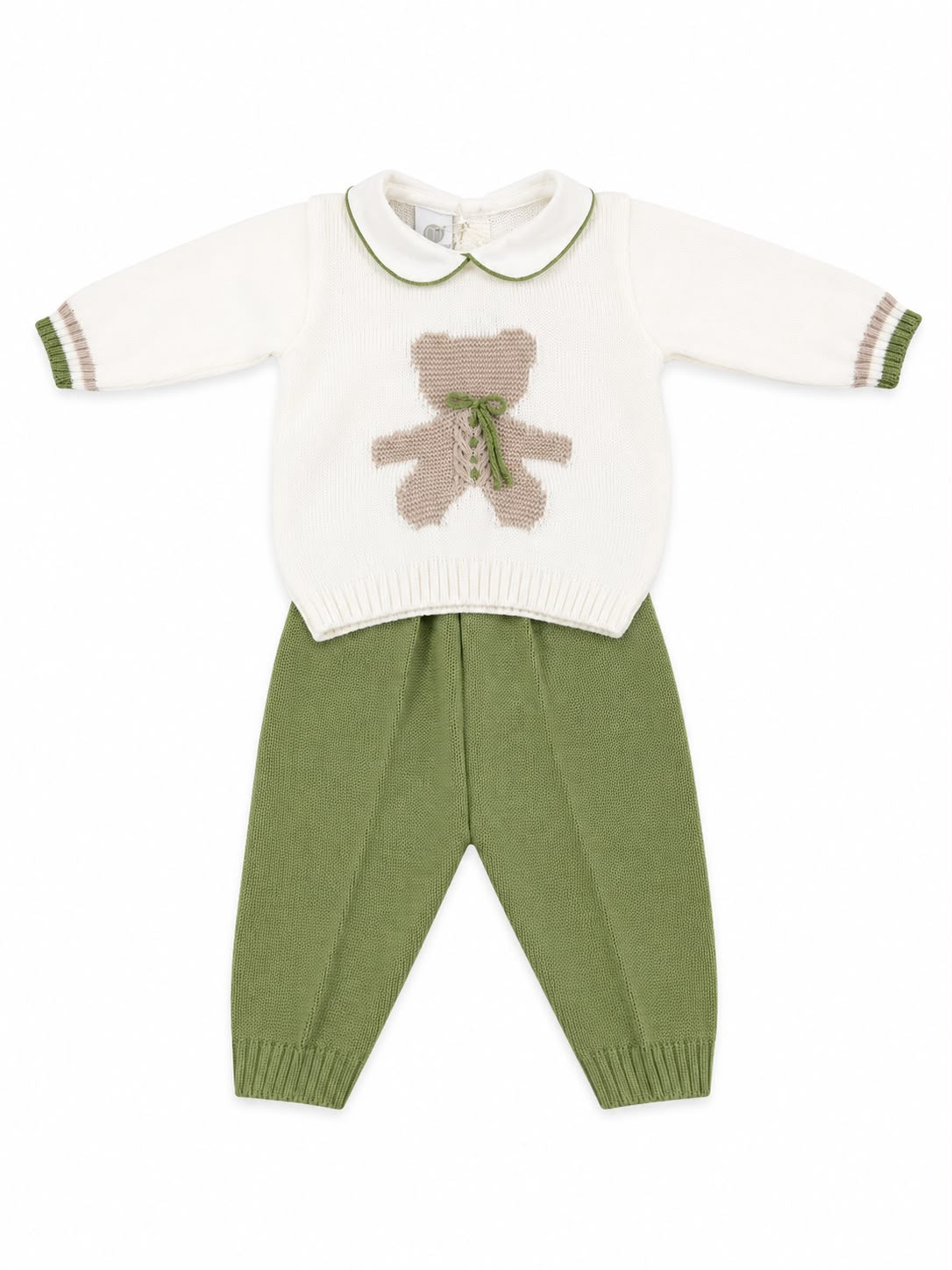 Marlù completo neonato con scarpetta, cappellino pompon, copertina e lenzuolino
