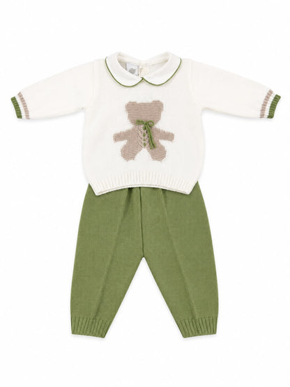 Marlù completo neonato con scarpetta, cappellino pompon, copertina e lenzuolino