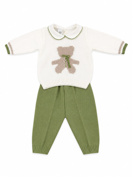 Marlù completo neonato con scarpetta, cappellino pompon, copertina e lenzuolino