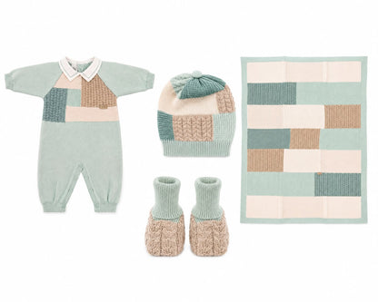 Marlù tutina neonato con copertina, scarpetta e cappellino