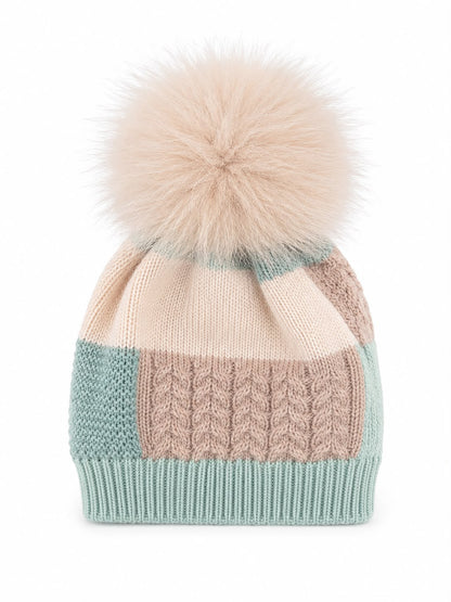 Marlù salopette corta neonato con copertina, scarpetta e cappellino pompon