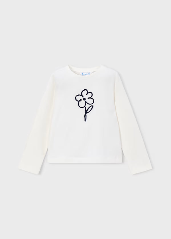 Mayoral Maglia basica fiore bambina
