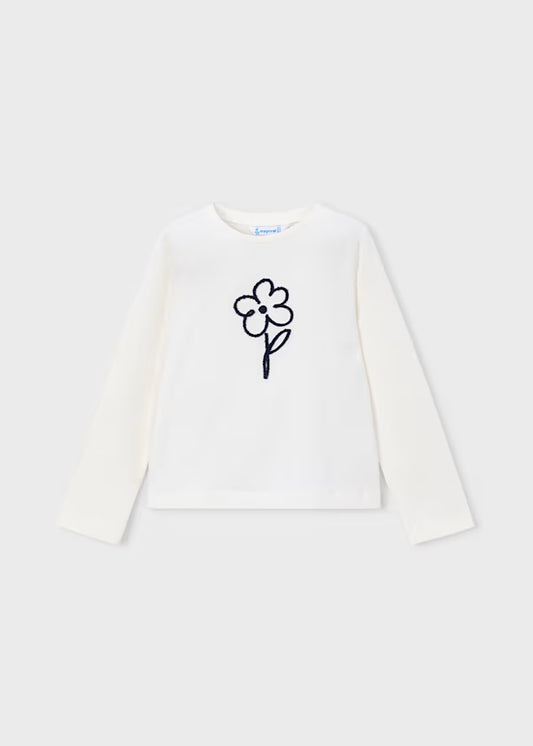 Mayoral Maglia basica fiore bambina