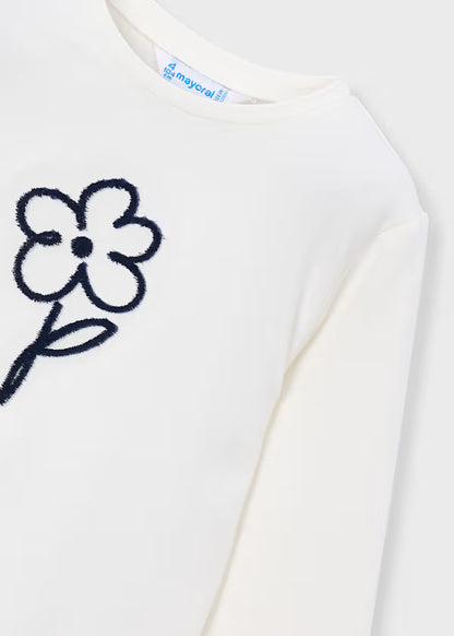 Mayoral Maglia basica fiore bambina