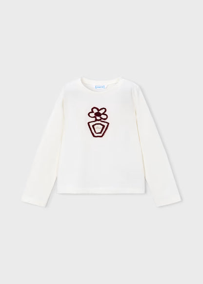 Mayoral Maglia basica fiore bambina