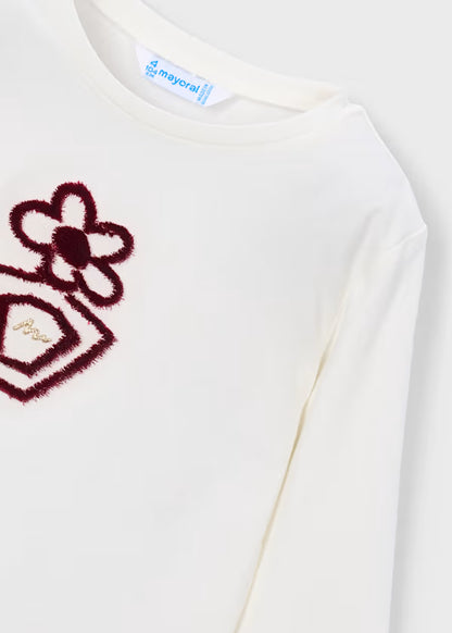 Mayoral Maglia basica fiore bambina