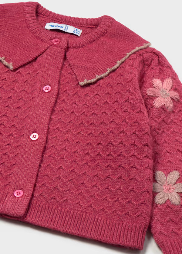 Mayoral Cardigan in maglia con fiori