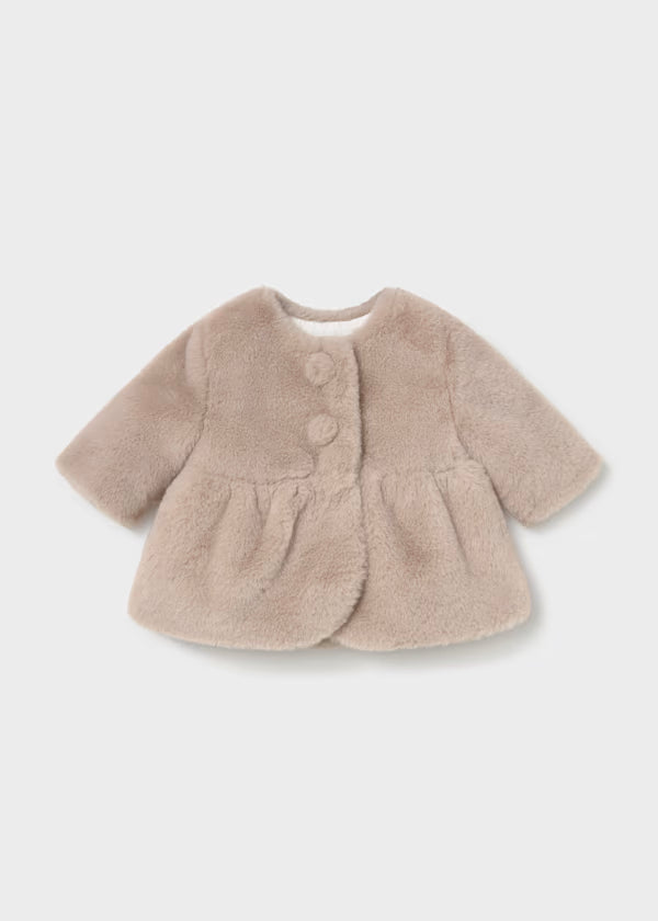 Mayoral Cappotto teddy per neonata