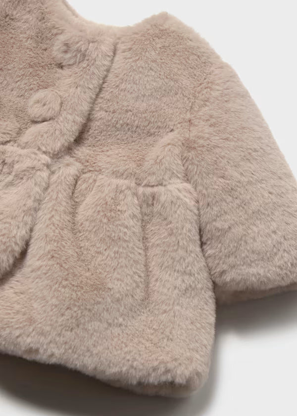 Mayoral Cappotto teddy per neonata