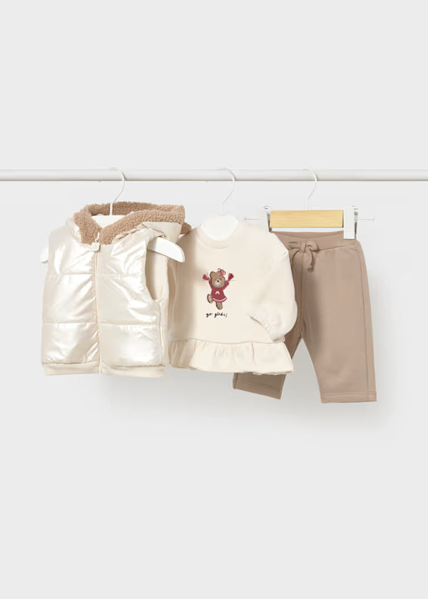 Mayoral Tuta 3pz gilet neonata