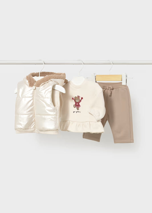 Mayoral Tuta 3pz gilet neonata