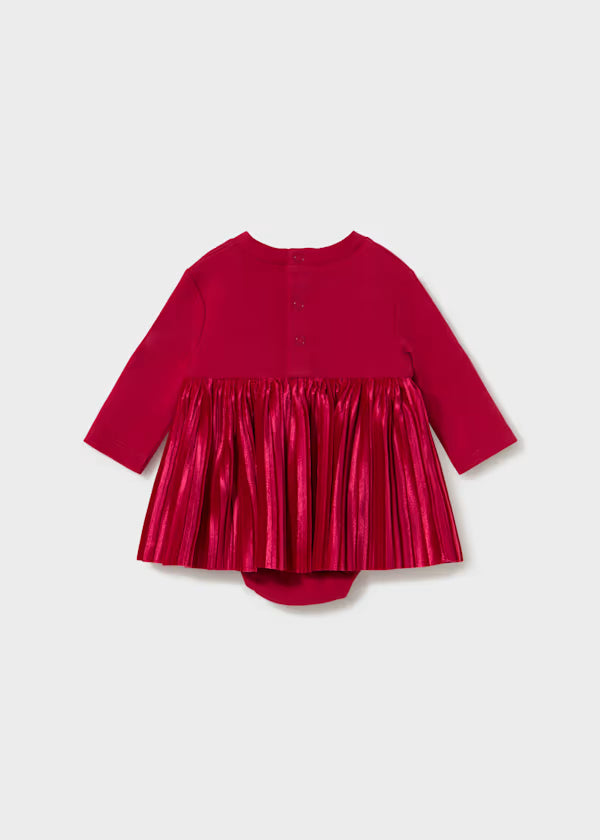 Mayoral Vestito plissettato velluto bimba