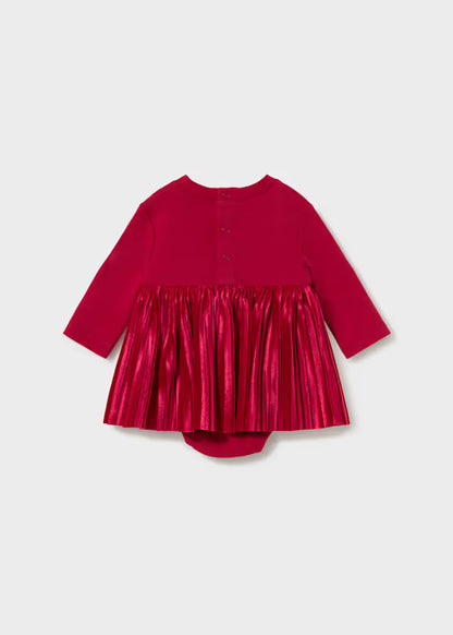 Mayoral Vestito plissettato velluto bimba