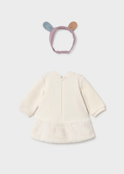 Mayoral Vestito borsa simulata con cerchietto neonata