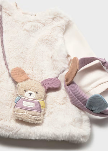 Mayoral Vestito borsa simulata con cerchietto neonata